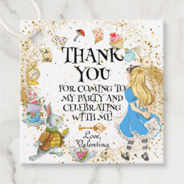 Etiquetas Para Recuerdos Fiesta del té de las maravillas, Alice Rabbit