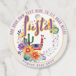 Etiquetas Para Recuerdos FIESTA Drama Llama Folkart Flores Personalizado