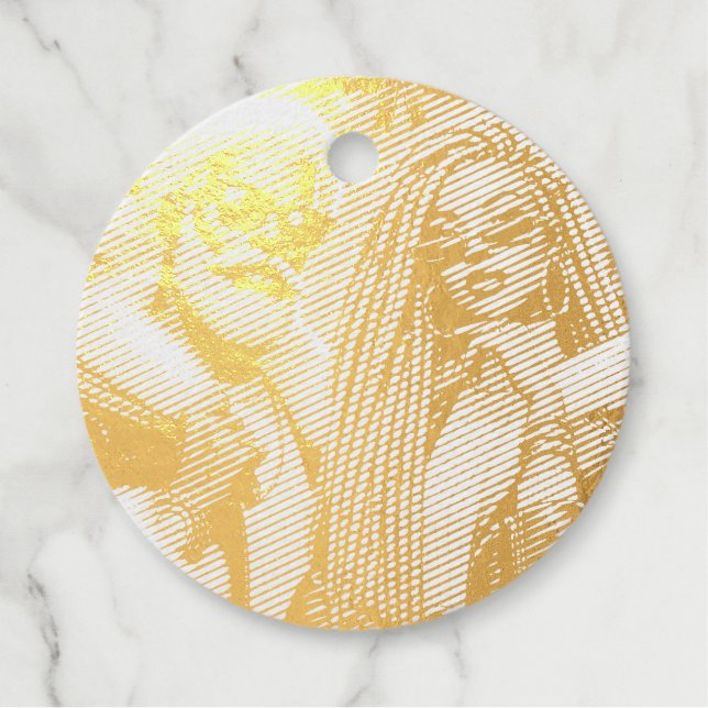 Etiquetas Para Recuerdos Fiesta festivo Santa (Anverso)