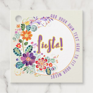 Etiquetas Para Recuerdos FIESTA Folkart Flores Personalizado