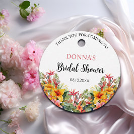 Etiquetas Para Recuerdos Fiesta Hawaiana Tropical de Despedida de Soltera