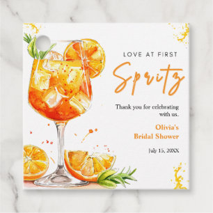 Etiquetas Para Recuerdos Fiesta Nupcial Amor al Primer Spritz de Cóctel de 
