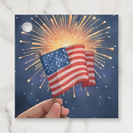 Etiquetas Para Recuerdos Fiesta Patriótica de la Bandera Americana