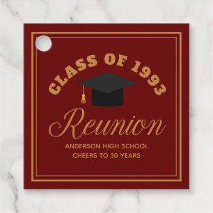 Etiquetas Para Recuerdos Fiesta personalizada de Reunión de la Escuela Secu