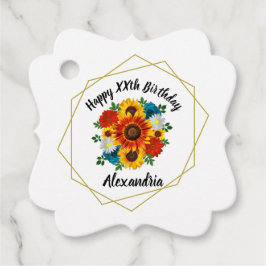 Etiquetas Para Recuerdos Fiesta Picnic Verano Floral Geométrica