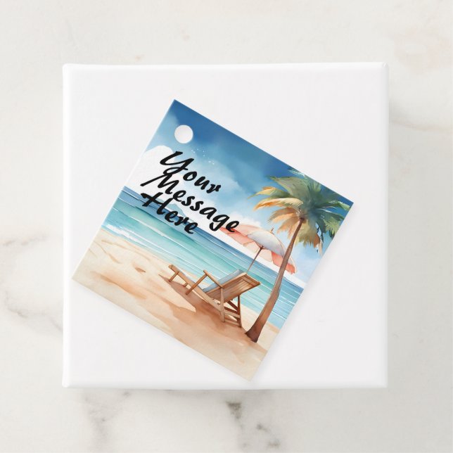 Etiquetas Para Recuerdos Fiesta Tropical Beach (In situ)