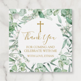 Etiquetas Para Recuerdos First Communion Eucalyptus leaves Favor Tags 