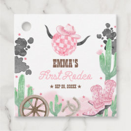 Etiquetas Para Recuerdos First Rodeo 1st Birthday Pink Boho Wild West