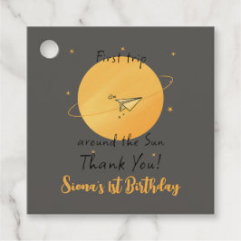 Etiquetas Para Recuerdos First Trip Around The Sun Paper Airplane Birthday