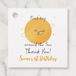 Etiquetas Para Recuerdos First Trip Around The Sun Paper Airplane Birthday