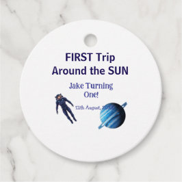 Etiquetas Para Recuerdos First trip around the sun planet astronaut birthda