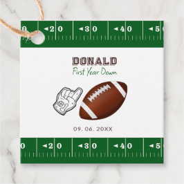 Etiquetas Para Recuerdos First Year Down Football Birthday 