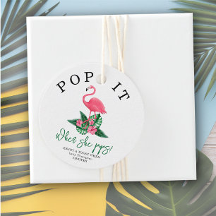 Etiquetas Para Recuerdos Flamingo rosa - ¡Pop! ¡Cuando ella aparece!