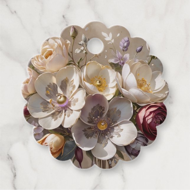 Etiquetas Para Recuerdos Fleurs (Anverso)