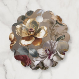 Etiquetas Para Recuerdos Fleurs dorées