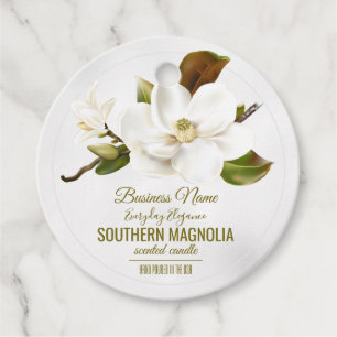Etiquetas Para Recuerdos Flor de Magnolia
