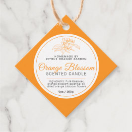 Etiquetas Para Recuerdos flor de naranja dibujar ingredientes de velas códi