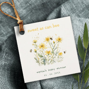 Etiquetas Para Recuerdos Flor silvestre amarilla dulce como Baby Shower neu