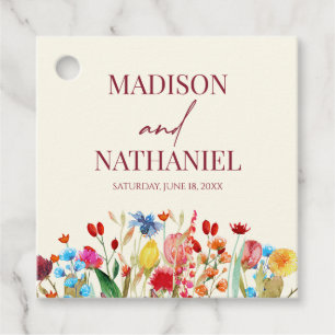 Etiquetas Para Recuerdos Flor silvestre Flor Floral Boda Jardín