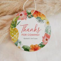 Floral 1er cumpleaños de Luau