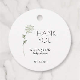 Etiquetas Para Recuerdos Floral Baby In Bloom Baby Shower Gift Tag