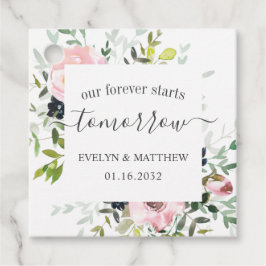 Etiquetas Para Recuerdos Floral color de agua rosa para siempre empieza mañ