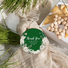 Etiquetas Para Recuerdos Floral de invierno|Boda verde Gracias por Favorece