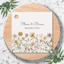 Etiquetas Para Recuerdos Floral de prado de flores silvestres personalizado