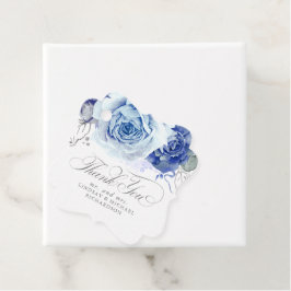 Etiquetas Para Recuerdos Floral Dusty Blue Boho Wedding Thank You