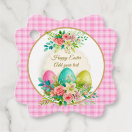 Etiquetas Para Recuerdos Floral Easter Eggs & Spring Roses Personalized