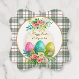 Etiquetas Para Recuerdos Floral Easter Eggs & Spring Roses Personalized