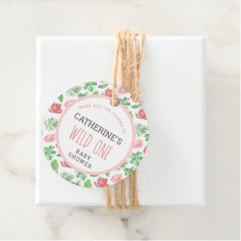 Etiquetas Para Recuerdos Floral Jungle Safari Baby Shower Gracias