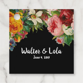 Etiquetas Para Recuerdos Floral Noir