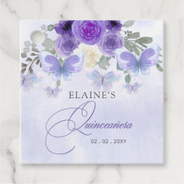 Etiquetas Para Recuerdos Floral Rusa Purple Lilac Butterflies Quinceanera