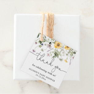 Etiquetas Para Recuerdos Floral silvestre de primavera lavanda verde púrpur