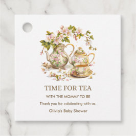 Etiquetas Para Recuerdos Floral Teapot Time for Tea Baby Shower 
