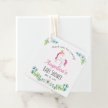 Floral Watercolor rosa Unicornio Baby Shower