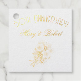 Etiquetas Para Recuerdos Floreció 50 aniversario - personalizado 