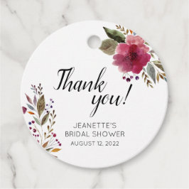 Etiquetas Para Recuerdos Flores Acuarela Negrita Agradecimiento Despedida d