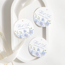 Etiquetas Para Recuerdos Flores Azules Polvorientas Despedida de Soltera