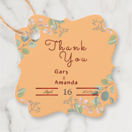 Etiquetas Para Recuerdos Flores con hojas