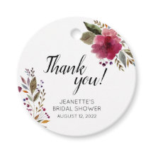 Flores de Acuarela en Negrita Agradecimiento de De