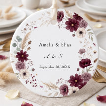 Flores de Anémona de Boda Cream Burgundy