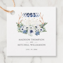 Etiquetas Para Recuerdos Flores de cristales lunares Boho Boda metafísico