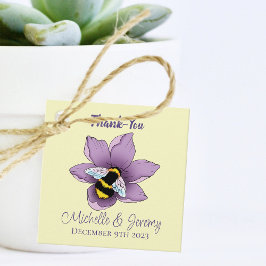 Etiquetas Para Recuerdos Flores de lavanda de abedul amarillo