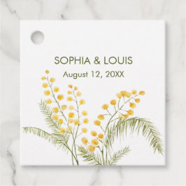 Etiquetas Para Recuerdos Flores de mimosa boda romántica