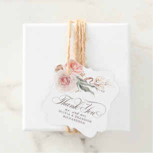 Etiquetas Para Recuerdos Flores De Sombra Teresa Elegante Boho Gracias