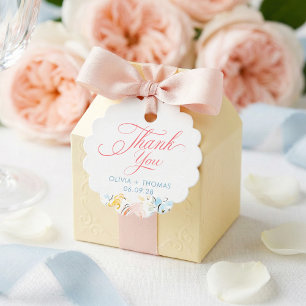 Etiquetas Para Recuerdos Flores Pastel Elegantes Caprichosas Agradecimiento