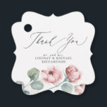 Etiquetas Para Recuerdos Flores Rosa Polvorientas Elegante Boda Gracias<br><div class="desc">Etiquetas de favores de boda rosa y turbia</div>