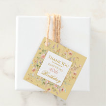 Flores silvestres 40 cumpleaños amarillo gracias